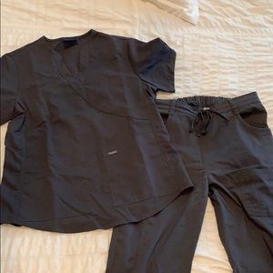 Dark grey scrub set